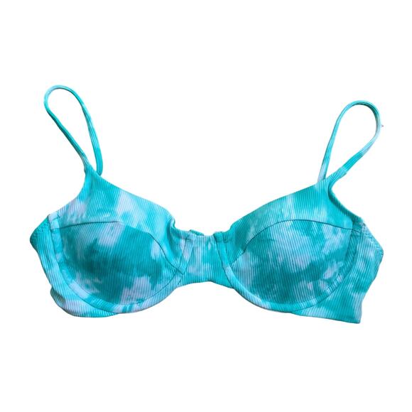 BECCA Crystal Sarah Rib Underwire Bra Swim Top Jasper Size Large - Picture 4 of 6